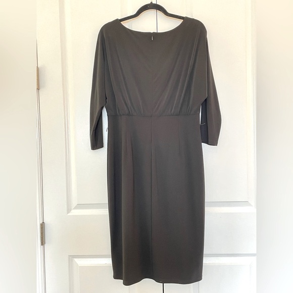 Ralph Lauren Black Dress! Classic! Stretch & Support! Boatneck & Batwing! Sz 12 - Picture 12 of 13